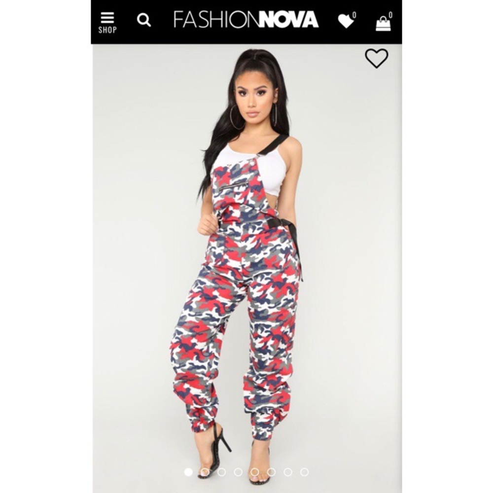 Red camo jumpsuit